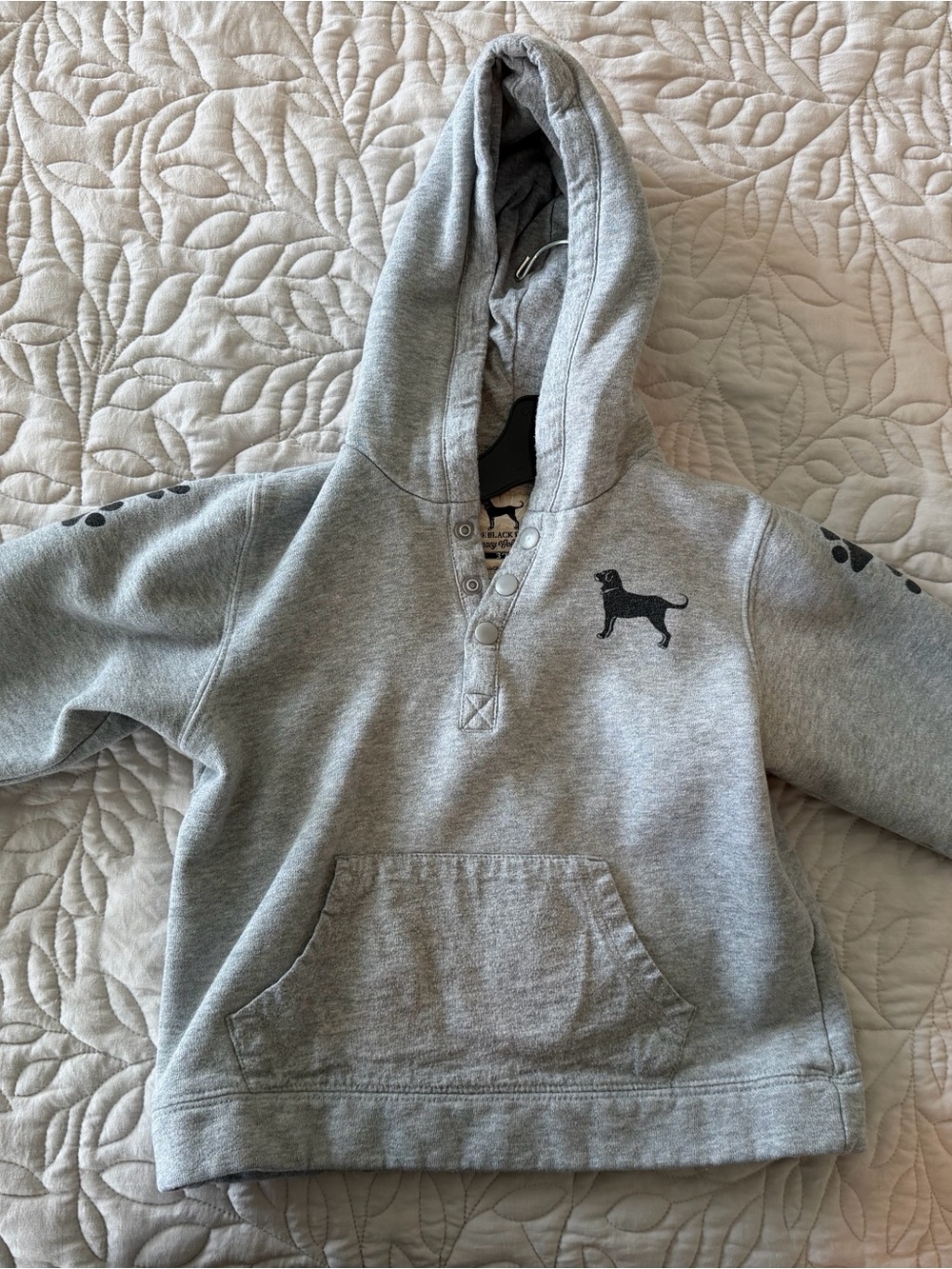 The Black Dog Kids Grey Hoodie with Dog Silhouette